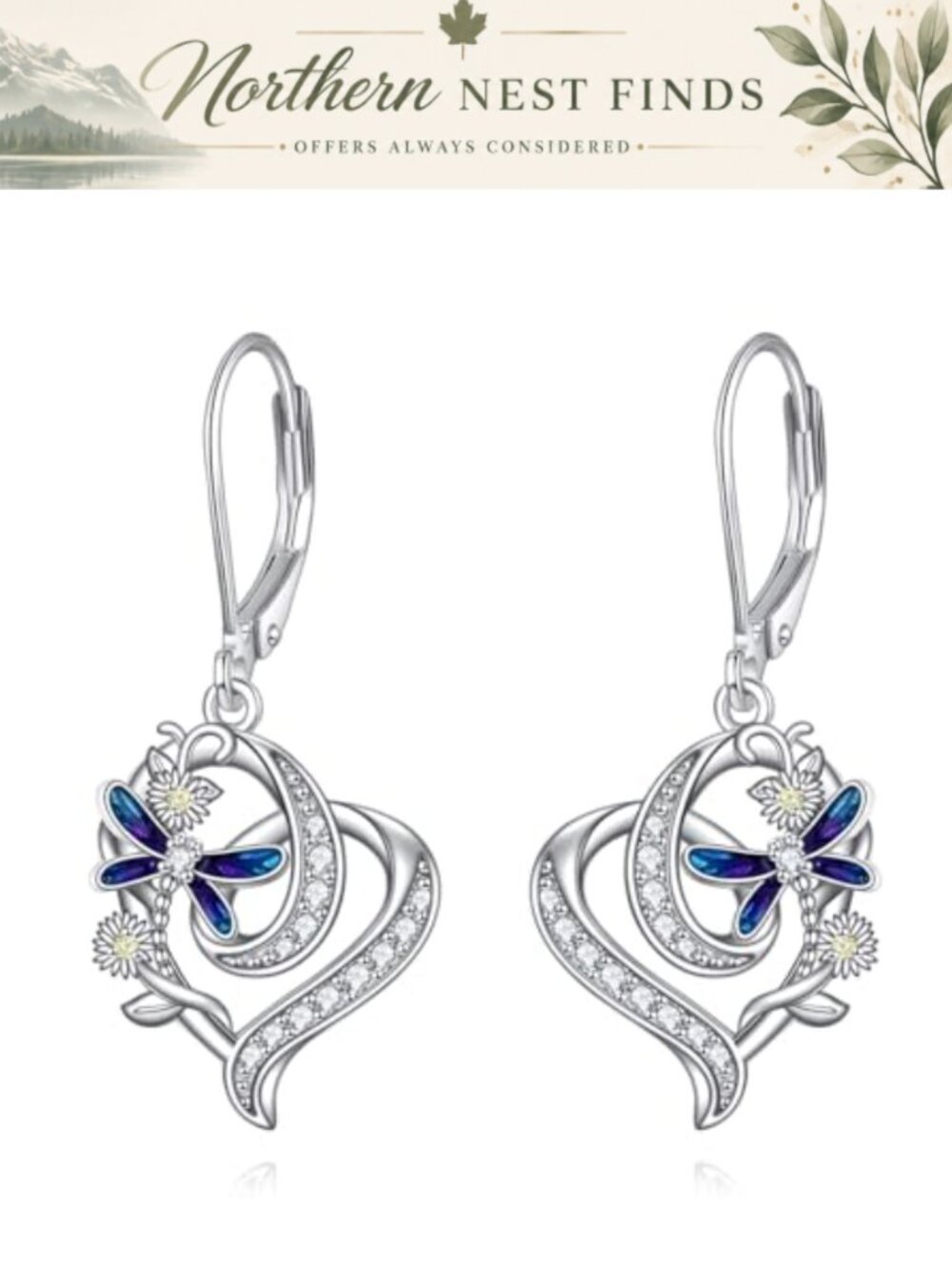 Sterling Silver Cat Birthstone Dangle Drop Earrings Women